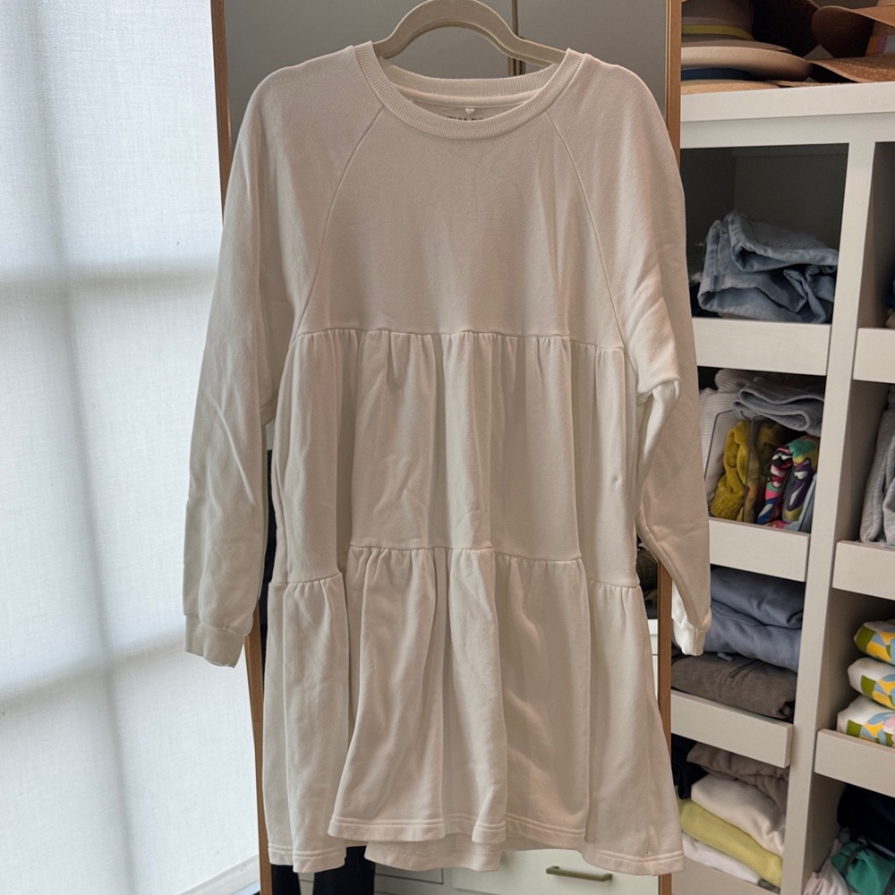Cynthia Rowley White Cotton Blend Sweater Dress